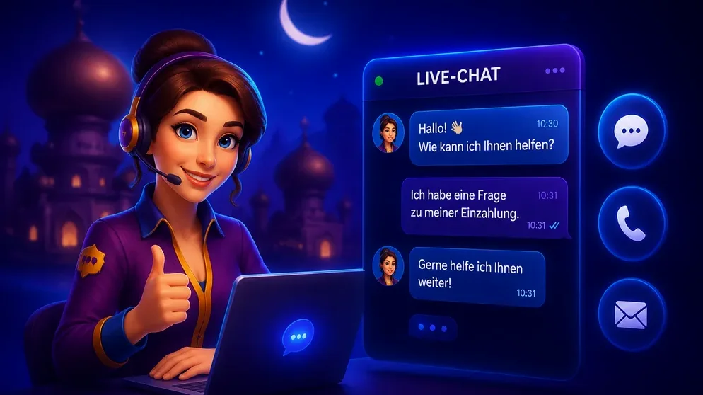 Kundensupport-Team im Live-Chat Interface