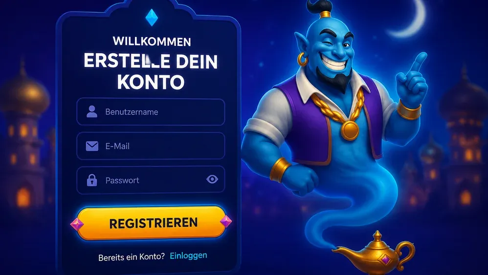 Registrierungsformular mit Eingabefeldern auf dem Bildschirm